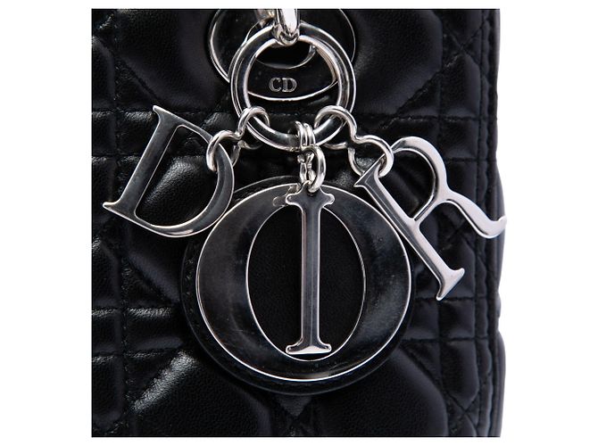 Dior Black Medium Lambskin Cannage Lady Dior - Ansicht 5