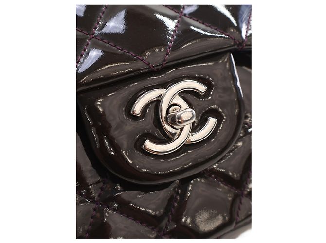 Chanel Brown Jumbo Classic Patent Single Flap - vista 4