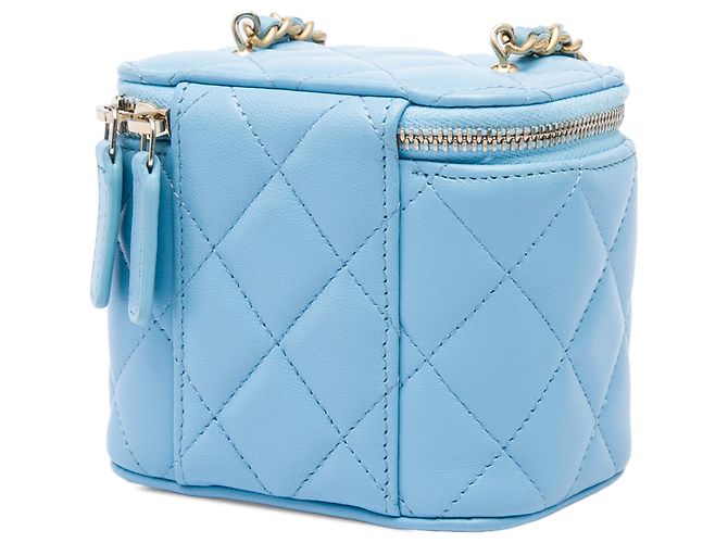 Chanel Blue Mini Lambskin Pearl Crush Vanity - vista 2