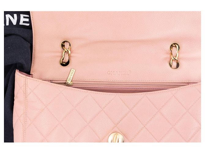 Chanel Vintage XL Jumbo Single Flap Caviar - vista 11