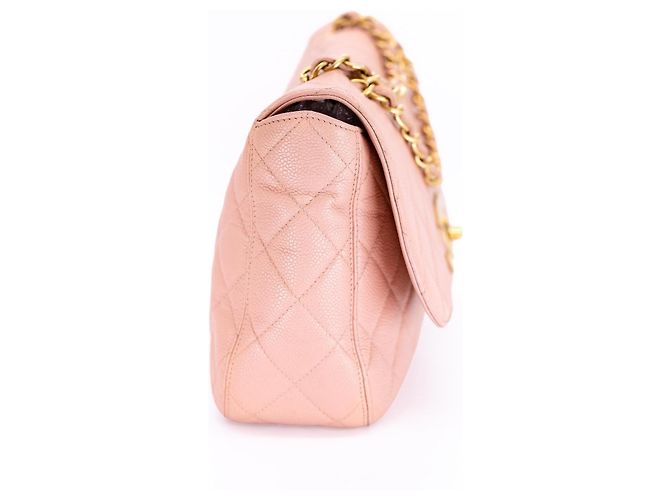 Chanel Vintage XL Jumbo Single Flap Caviar - vista 5