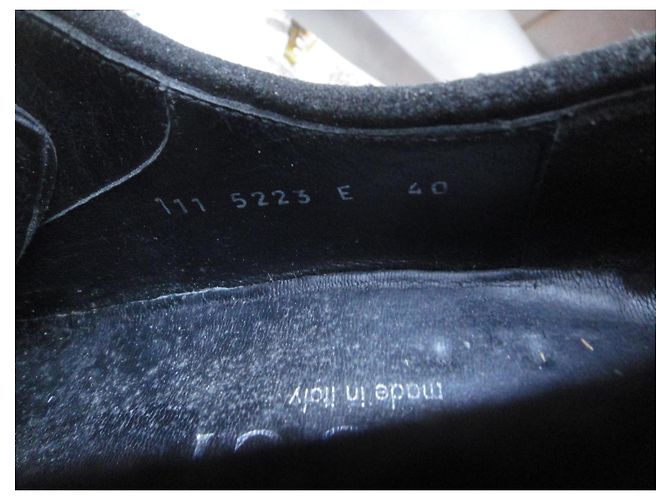 Gucci Scarpe Derbies in Camoscio Nero - vista 10