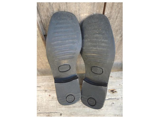 Gucci Scarpe Derbies in Camoscio Nero - vista 5