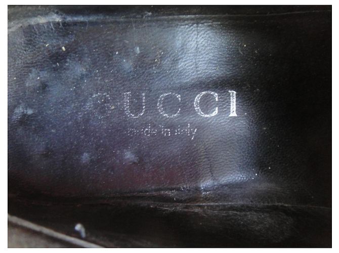 Gucci Scarpe Derbies in Camoscio Nero - vista 6