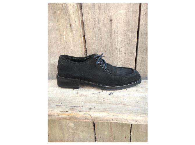 Gucci Scarpe Derbies in Camoscio Nero - vista 9