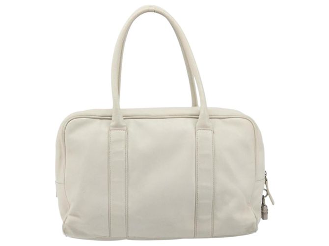 Bolsa Tote Prada em couro branco - vista 2