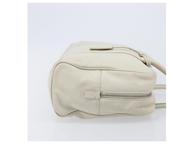Bolsa Tote Prada em couro branco - vista 3