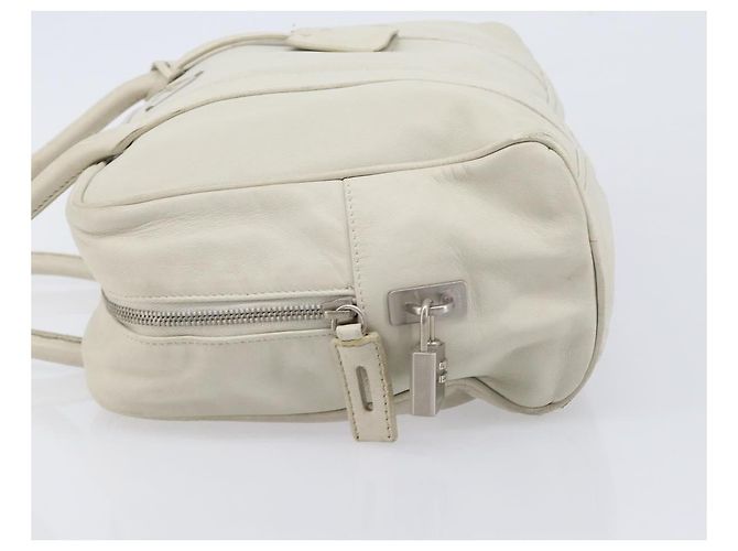 Bolsa Tote Prada em couro branco - vista 4