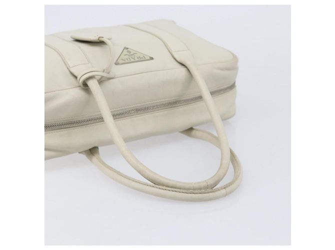Bolsa Tote Prada em couro branco - vista 7