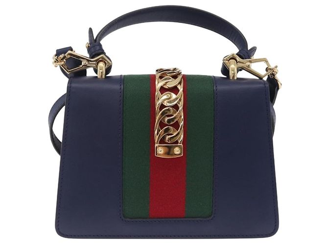 Gucci Sylvie Top Handle Leather Mini - vista 2