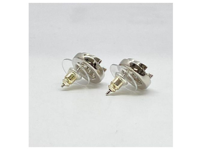 Pendientes de botón Chanel Coco Mark con cristales - vista 3