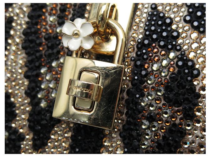 BORSA A MANO DOLCE & GABBANA BOX STRASS LEOPARD MINAUDIERE POCHETTE CLUTCH - vista 11