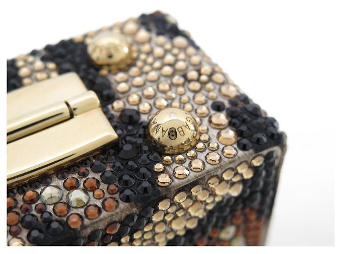 BORSA A MANO DOLCE & GABBANA BOX STRASS LEOPARD MINAUDIERE POCHETTE CLUTCH - vista 12