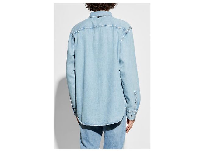 Rag & Bone Jeanshemd blau Baumwolle Lyocell - Ansicht 4