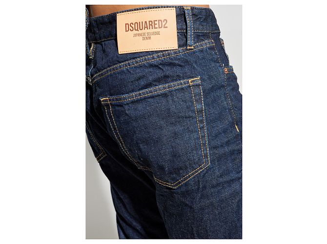 Jeans Dean Dsquared2 in denim selvedge blu navy - vista 5