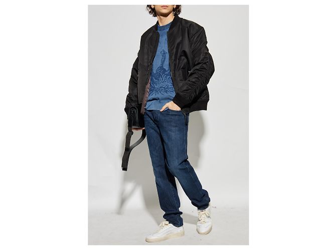 Diesel K-FENICOL Pullover aus blauer Baumwolle - Ansicht 2