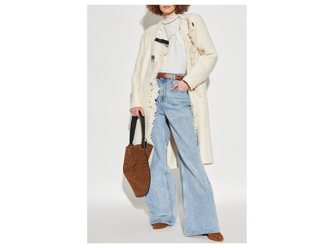 Isabel Marant Abrigo Gameia de algodón crema - vista 2