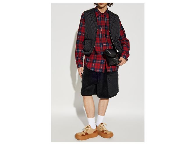 Dsquared2 Karohemd aus roter Baumwollflanell - Ansicht 2