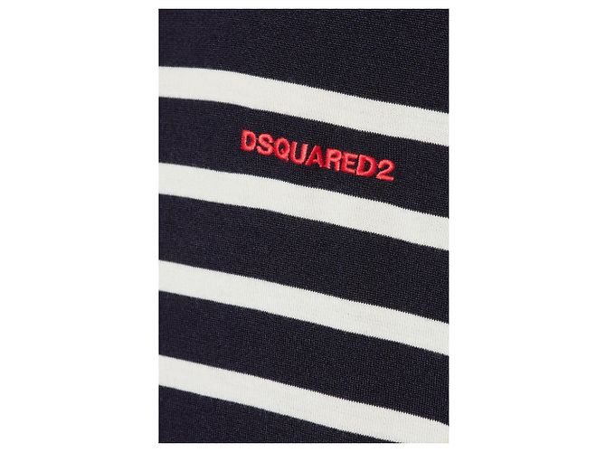 Dsquared2 Logo Strickpullover aus Wolle Dunkelblau - Ansicht 5