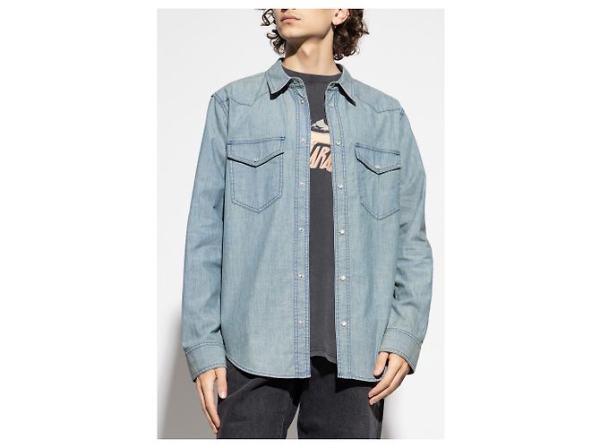 Camicia in denim blu Vasco Isabel Marant - vista 3