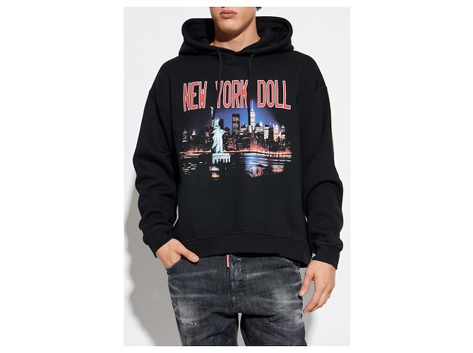 Felpa Dsquared2 X Vaquera Nera in Cotone - vista 3