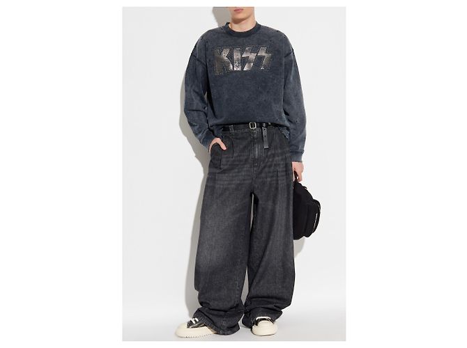 Sweatshirt Dsquared2 X KISS em algodão preto oversized - vista 2