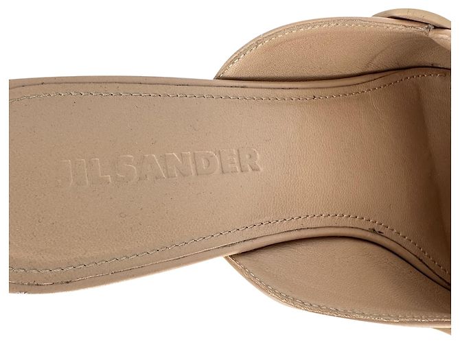 Jil Sander flache Mules aus beigem Leder - Ansicht 10