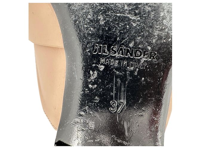 Jil Sander flache Mules aus beigem Leder - Ansicht 11