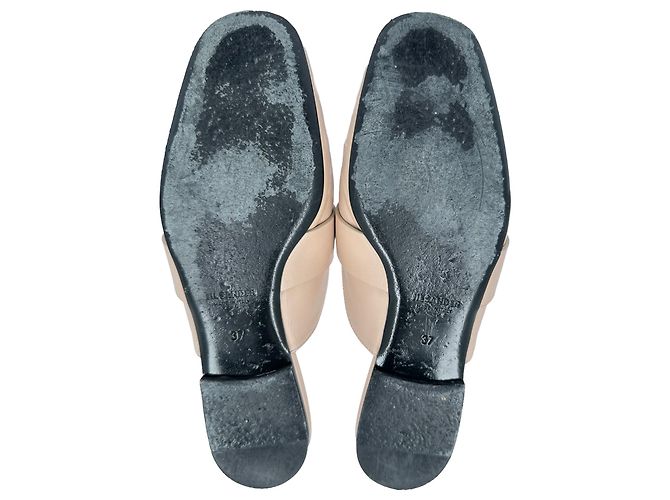 Jil Sander flache Mules aus beigem Leder - Ansicht 12
