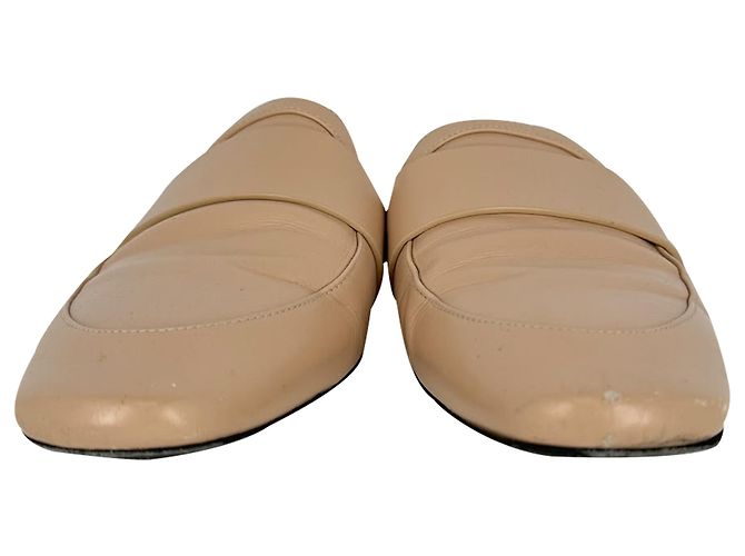 Jil Sander flache Mules aus beigem Leder - Ansicht 3