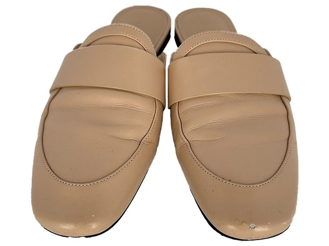 Jil Sander flache Mules aus beigem Leder - Ansicht 4