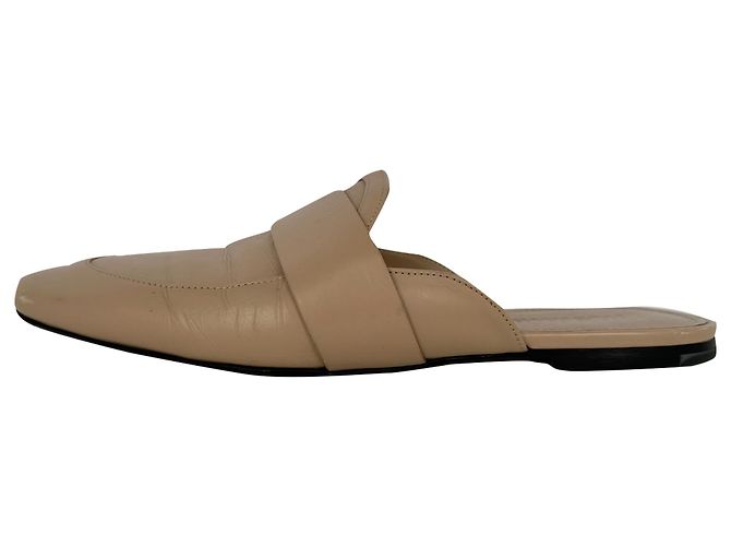 Jil Sander flache Mules aus beigem Leder - Ansicht 7