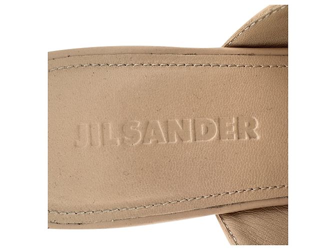 Jil Sander flache Mules aus beigem Leder - Ansicht 9