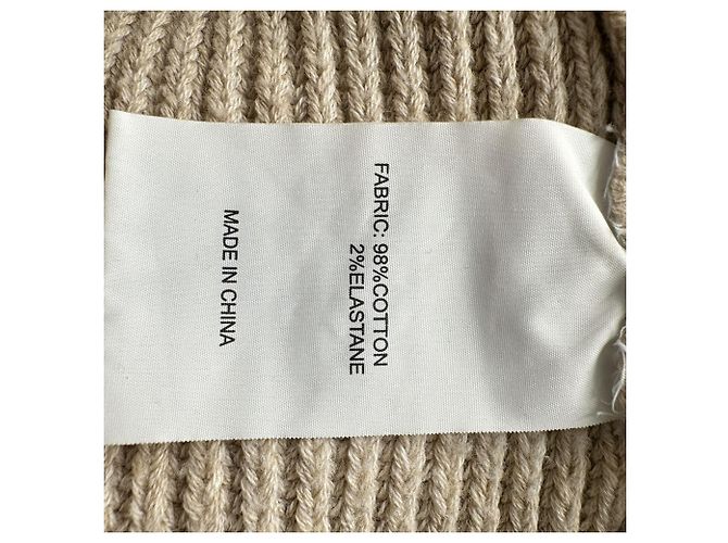 Autre Marque Aje Strickpullover mit Rückenausschnitt aus beiger Baumwolle - Ansicht 5