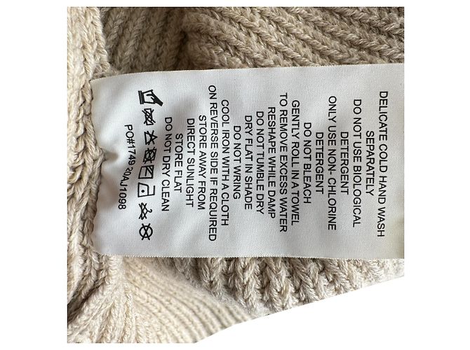 Autre Marque Aje Strickpullover mit Rückenausschnitt aus beiger Baumwolle - Ansicht 6