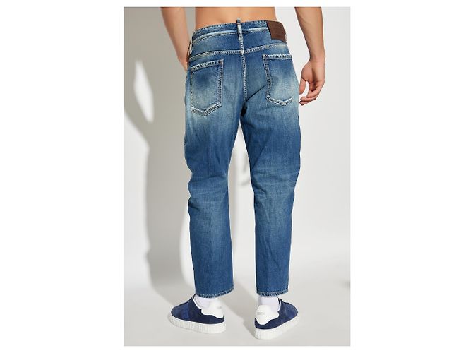 Jeans Bro Dsquared2 Blu in Cotone Carrot Fit - vista 4