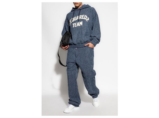 Dsquared2 Blauer Logo Kapuzenpullover - Ansicht 2