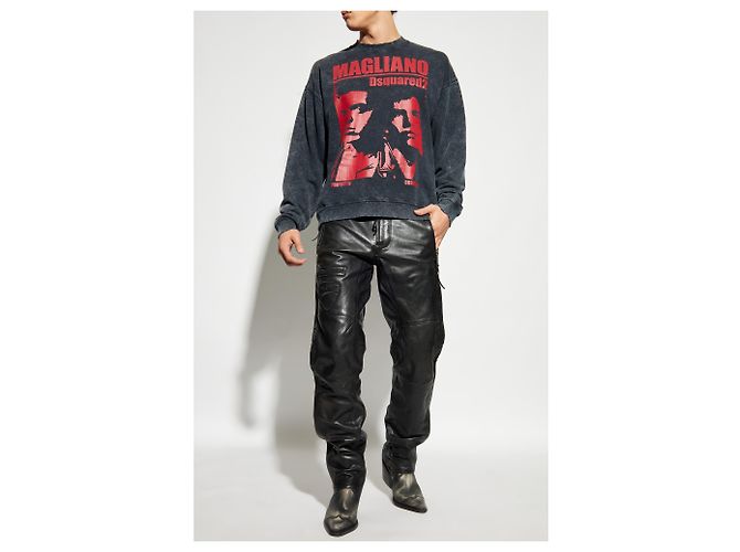 Dsquared2 X MAGLIANO Sweatshirt Grau Baumwolle - Ansicht 2