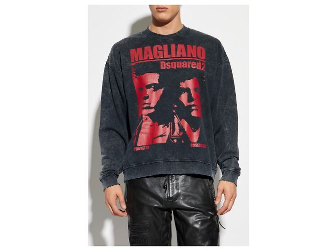 Dsquared2 X MAGLIANO Sweatshirt Grau Baumwolle - Ansicht 3