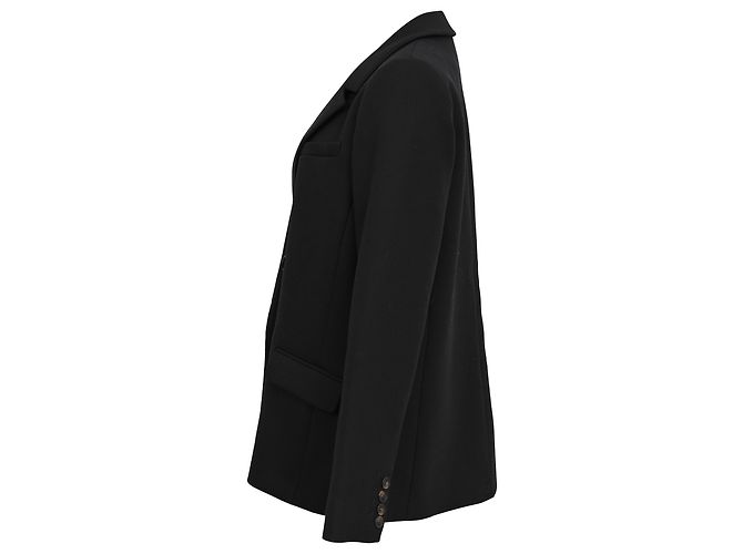 Autre Marque Sézane Double-Breasted Blazer in Black Polyester - view 2