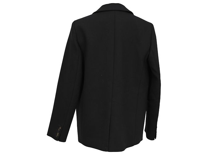 Autre Marque Sézane Double-Breasted Blazer in Black Polyester - view 3