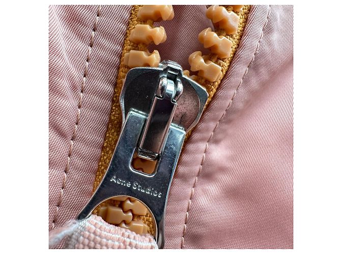 Acne Studios Clea Bomberjacke aus rosa Nylon - Ansicht 6