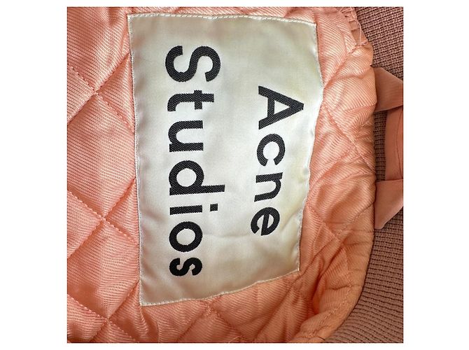 Acne Studios Clea Bomberjacke aus rosa Nylon - Ansicht 9