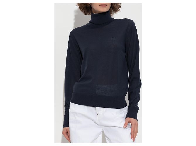 Dsquared2 Rollkragenpullover aus Wolle mit Logo - Ansicht 3
