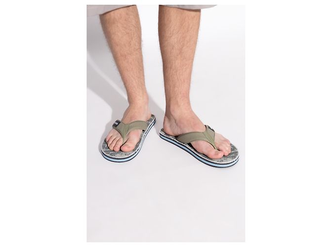 Infradito Balenciaga con logo verde - vista 2