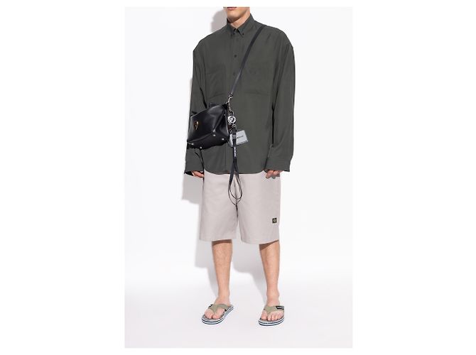 Infradito Balenciaga con logo verde - vista 3