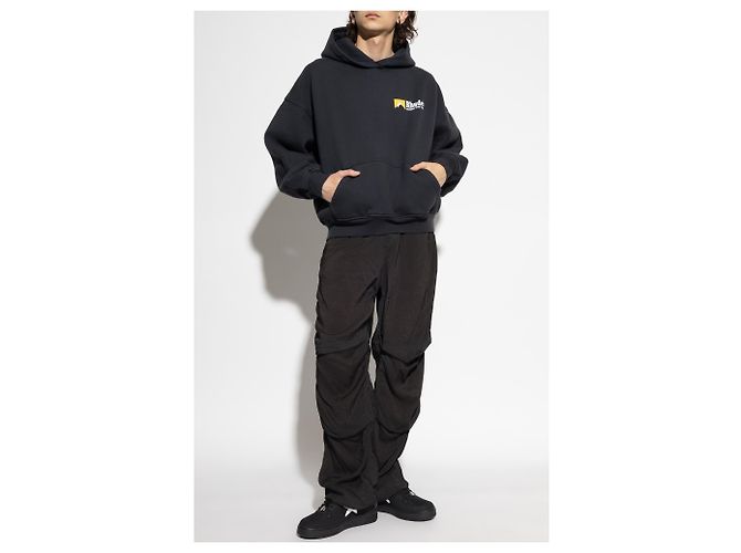 Autre Marque Rhude Logo Sweatshirt Schwarz Baumwolle - Ansicht 2