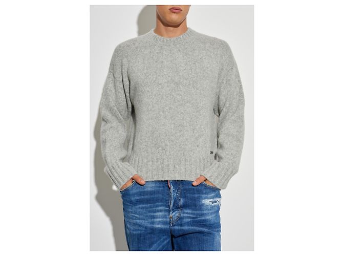 Pull en laine gris Dsquared2 - vue 3