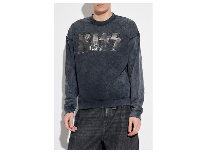 Dsquared2 X KISS Sweatshirt aus schwarzer Baumwolle Oversize - Ansicht 3
