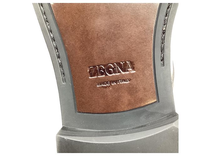 Autre Marque Scarpe Derby stringate Zegna in pelle marrone - vista 10